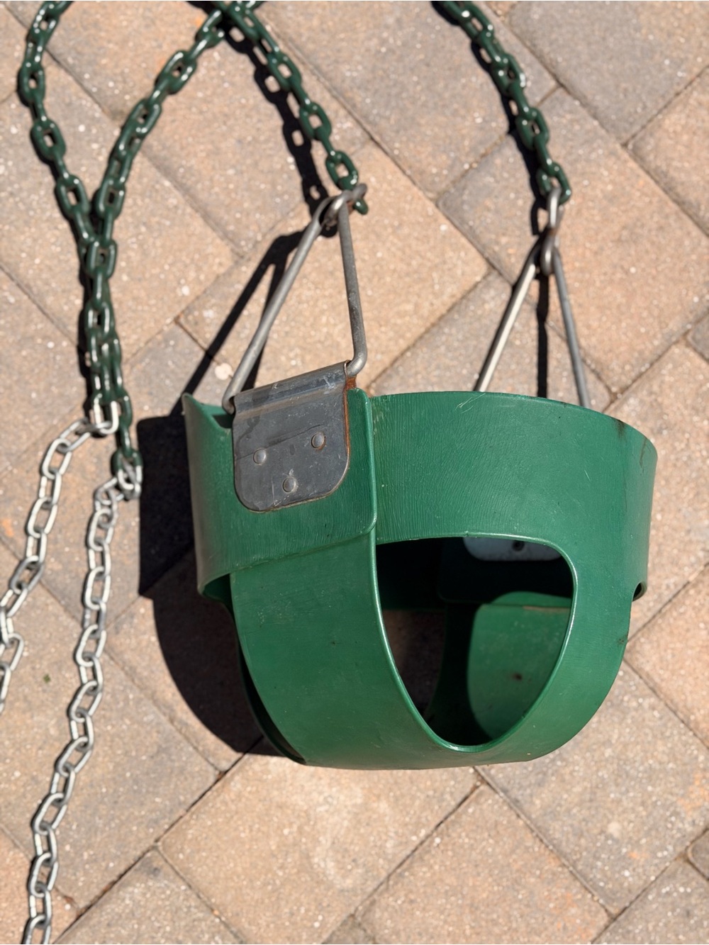 Green Toddler Bucket Swing Seat